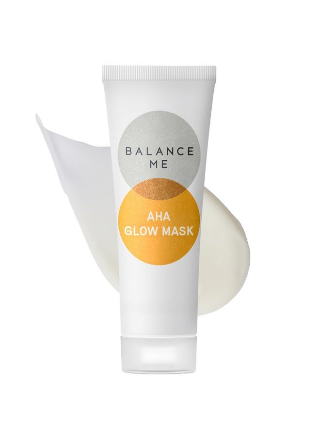 Balance Me AHA Glow Mask – With Glycolic Acid – Brighten, Plump and Purify – Triple-Action Exfoliation – Youthful Radiance – For All Skin Types – Natural, Vegan & Cruelty Free – Made in UK – 50ml - Image 1