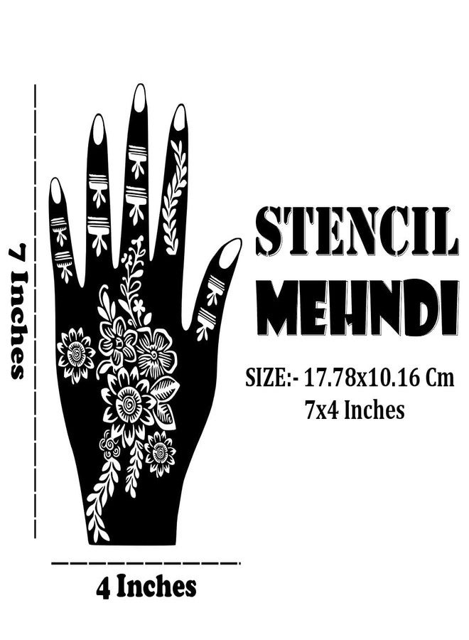 ORDERSHOCK Full Hand Mehndi Art Combo Sticker for DIY Use For Girls & Women Palm And Finger Design Pack Of 2 - Image 3