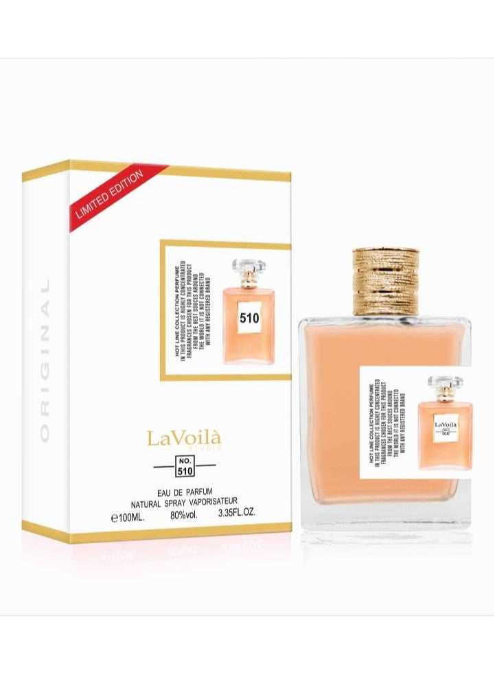 La Voila NO. 510 Eau De Parfum For Women - 100 ML 