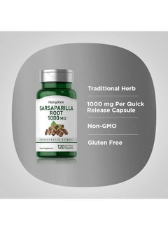 Piping Rock Sarsaparilla Root Capsules 1000Mg ; 120 Count ; Concentrated Herb Extract ; Nongmo Gluten Free Supplement  - Image 5