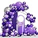 YMSZ Purple Balloon Garland Arch Kit 134PCS Purple and Silver Balloons with Different Size for Birthday Wedding Baby Shower Decorations - Image 2