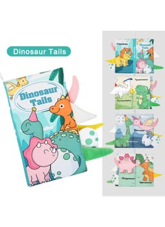 Generic Baby Cloth Book Baby Three-dimensional Fruit And Vegetable Dinosaur Tail Early Teaching Can Bite Baby Enlightenment Toy Book-Color:Dinosaur Tail Cloth Book (english Version) Contains 4 Pages And 8 Sides Of Sound Paper Bb Device  - Image 1