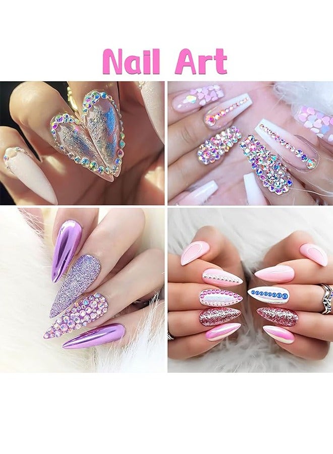 سيي أكثر من 1980 قطعة من ملصقات الأحجار الكريمة ذاتية اللصق، 12 ورقة من ملصقات أحجار الراين للحرف اليدوية، أحجار كريمة لامعة متعددة الألوان، مناسبة لمهرجانات مكياج الجسم وفن الأظافر - Image 4