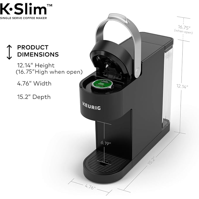 Renewed Keurig K-Slim Coffee Maker, 8 to 12 Oz. Brew Sizes (Renewed) - Image 2