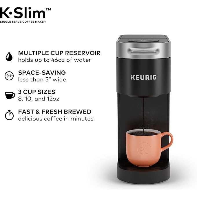 Renewed Keurig K-Slim Coffee Maker, 8 to 12 Oz. Brew Sizes (Renewed) - Image 3