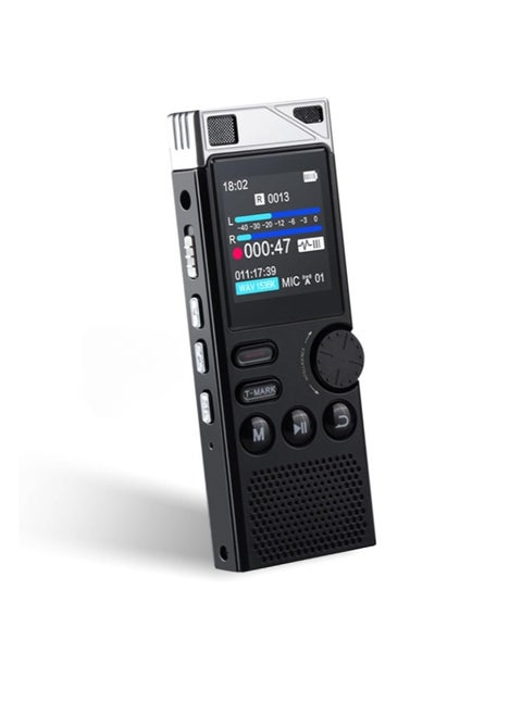 مسجل صوت رقمي، مسجل صوت منشط، مشغل MP3 متعدد الوظائف وسهل الاستخدام مع تقليل الضوضاء تلقائيًا، جهاز تسجيل مع تشغيل لاجتماعات المحاضرات، (قطعة واحدة، 8 جيجابايت)