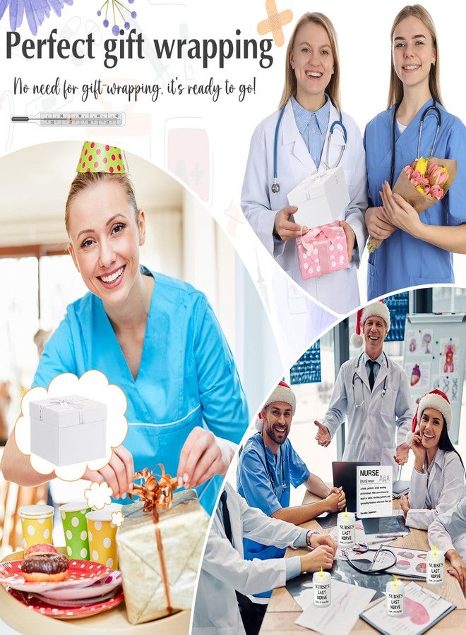 MTLEE 2 Pcs Christmas Nurse Gifts Nurse's Last Nerve Lavender Candle with Wood Sign Funny Birthday Candle CNA Gifts for Women Doctor Student Graduation Presents (White) - Image 4