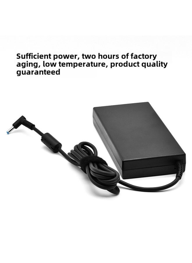 Generic - 150W For HP Notebook Power Adapter 19.5V7.7A 4.5*3.0 Round Mouth Computer Charger-Color:Black-Specifications:British Standard AC Power Cord + Charger + Box - Image 1