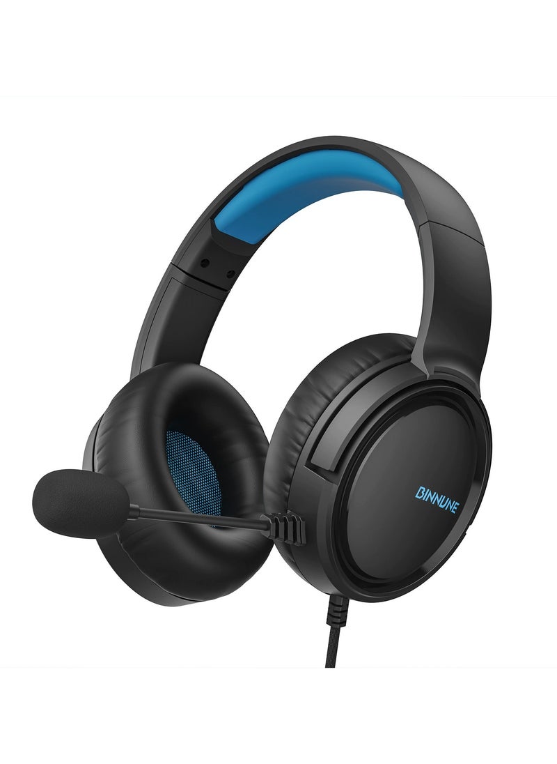 BINNUNE - Wired Gaming Headset with Mic for PS4 PS5 Xbox Series S|X PC Laptop Switch with 50MM Titanium Drivers & Noise-Canceling Mic - Image 1