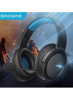 BINNUNE Wired Gaming Headset with Mic for PS4 PS5 Xbox Series S|X PC Laptop Switch with 50MM Titanium Drivers & Noise-Canceling Mic  - Image 1