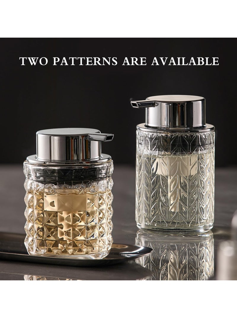 SYOSI Glass Soap Dispenser with Rust Proof Pump, Clear Bathroom Soap and Lotion Dispenser, Refillable Hand Dish Soap Liquid Bottle, Modern Soap Pump Bottles for Bathroom Hotel Kitchen Office (1Pcs) - Image 5