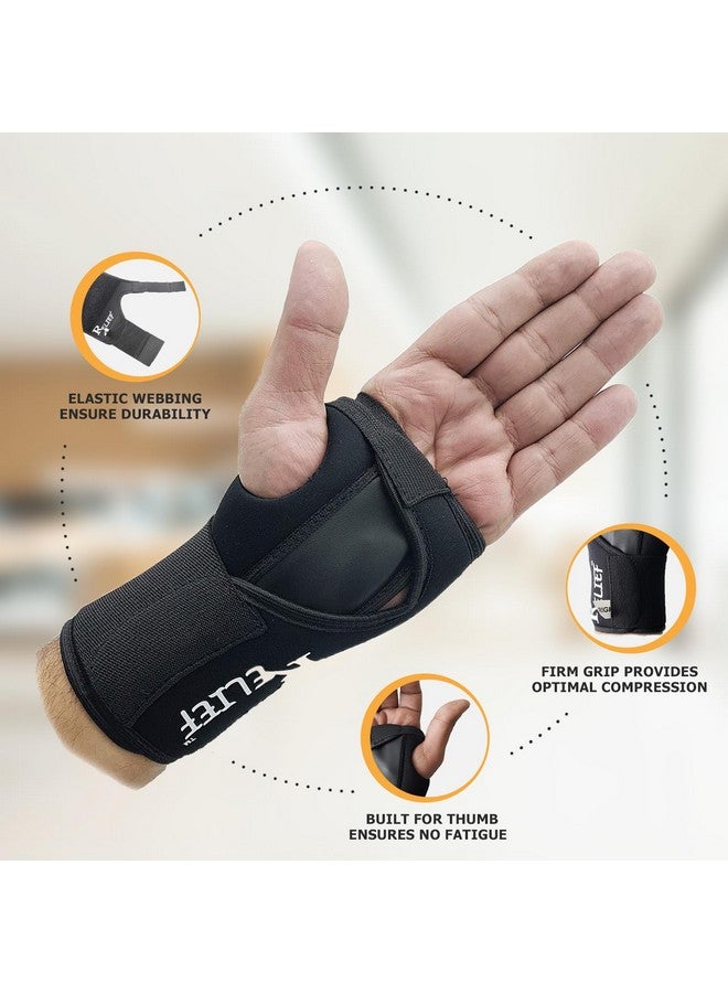 Relief Carpal Tunnel Wrist Brace- Black (Left) - Image 3