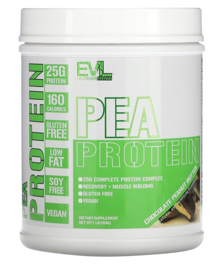 EVLUTION NUTRITION Pea Protein Chocolate Peanut Butter 1 lb (454 g)