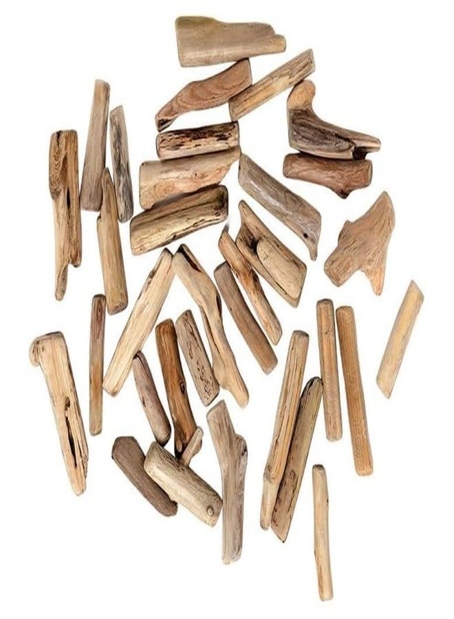 Rosojodg 20 قطعة من قطع الخشب الطبيعي driftwood شرائح الأغصان عصي الحرف الزخرفية للشاطئ لتزيين DIY، زينة ذات طابع شاطئي، زفاف، زينة العطلات واللوازم الفنية عصي الحرف - Image 1