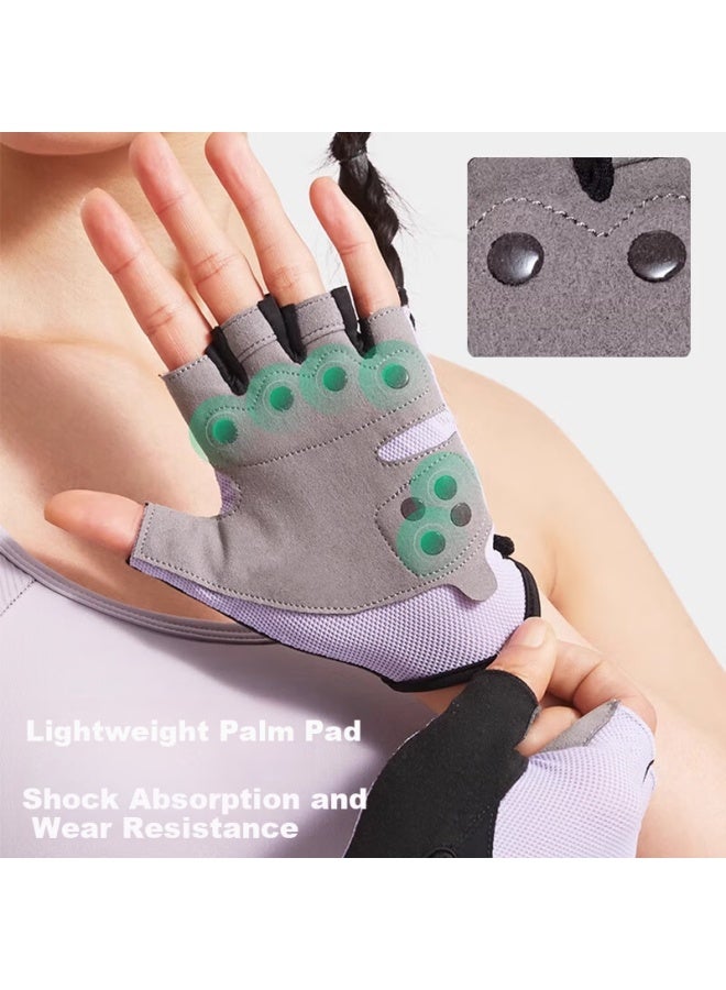 Ousen Women's Fitness Gloves Anti-blister Workout Equipment Training Cycling Pull-up Kettlebell Palm Protection Non-slip Wrist Support - Image 4