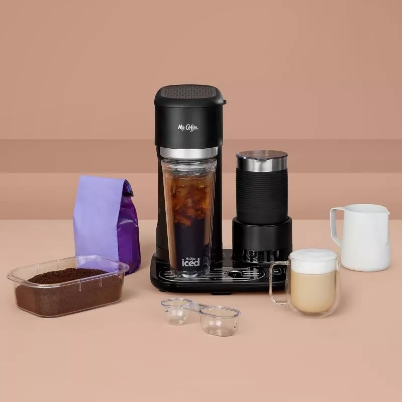 Mr. Coffee 4-in-1 Single-Serve Latte, Iced, and Hot Coffee Maker with Milk Frother and Tumbler Black - Image 5