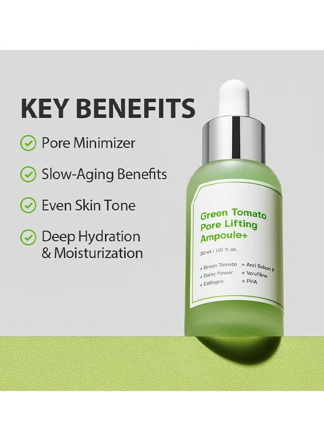 SUNGBOON EDITOR Green Tomato Pore Lifting Ampoule, Pore Tightening Serum, 30ML - Image 2