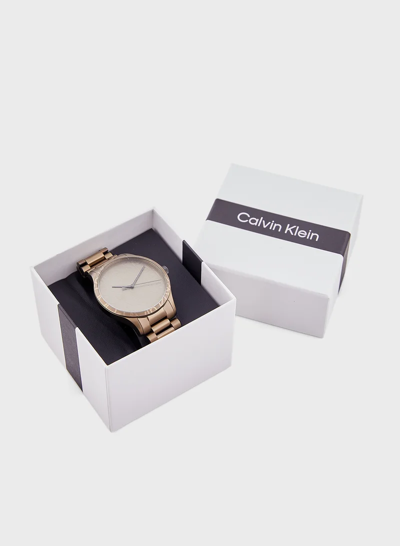كالفن كلاين Ionic Plated Khaki Steel & Lse