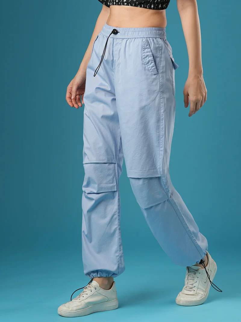 globus Women Mid-Rise Relaxed Fit Pure Cotton Cargo Trousers