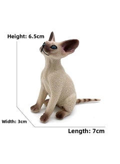 Children's Simulation Cat Model Cloth Doll Cat Lazy Orange Cat Leg Lifting Cat Sleeping Posture Flower Cat Siamese Cat Pet Cat Ornaments-Color:3263 Gray German Curly Cat (32g)