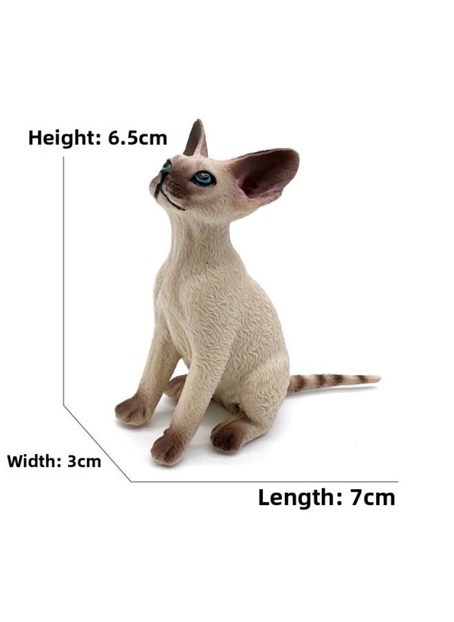 Generic - Children's Simulation Cat Model Cloth Doll Cat Lazy Orange Cat Leg Lifting Cat Sleeping Posture Flower Cat Siamese Cat Pet Cat Ornaments-Color:3263 Gray German Curly Cat (32g) - Image 1