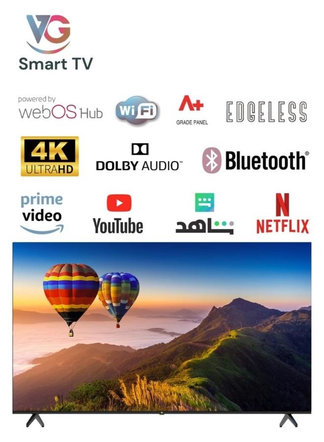 VG حزمة VG من تلفاز 65 بوصة بدون حواف 4K UHD ذكي (محور WebOS، صوت دولبي، تصميم بدون إطار) مع مكبر صوت (بلوتوث، راديو FM، صوت 2.0 قنوات) - Image 3