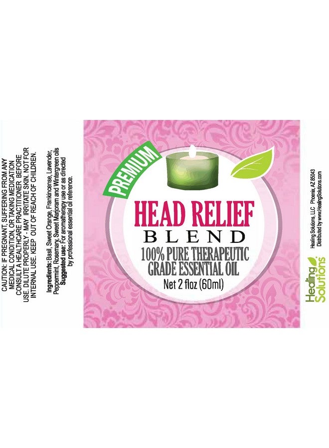 Head Relief Blend Essential Oil - 100% Pure Therapeutic Grade - 60Ml - Aromatherapy Essential Oils - Aromatherapy Oil - Therapeutic Grade Essential Oil