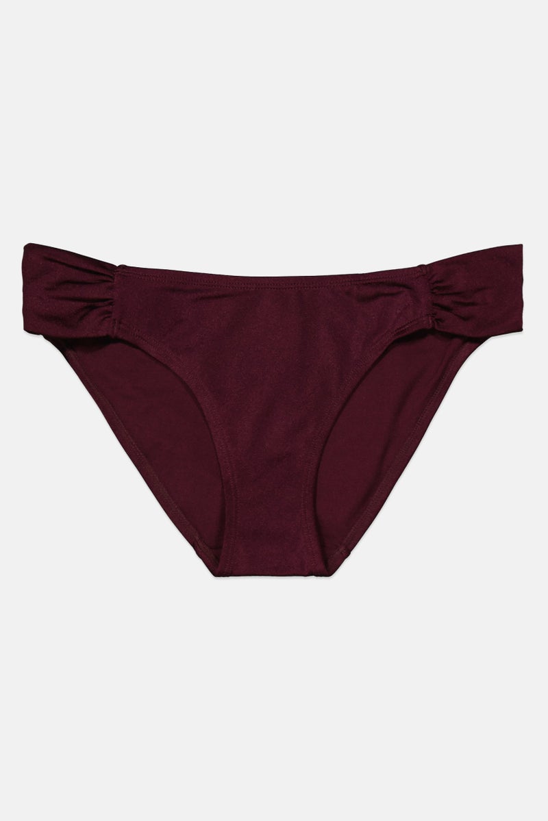 hunkemoller Women Pull On Plain Bikini Bottom, Purple - Image 1