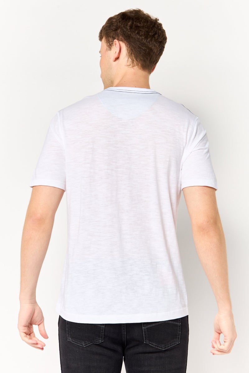 Project Essentials Men Crew Neck Short Sleeve Plain T-Shirt, White - Image 4