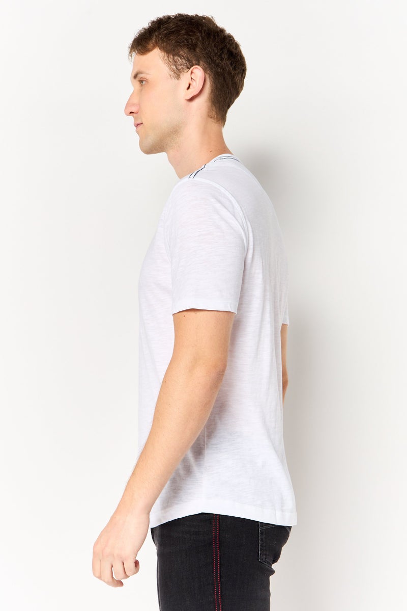 Project Essentials Men Crew Neck Short Sleeve Plain T-Shirt, White - Image 3