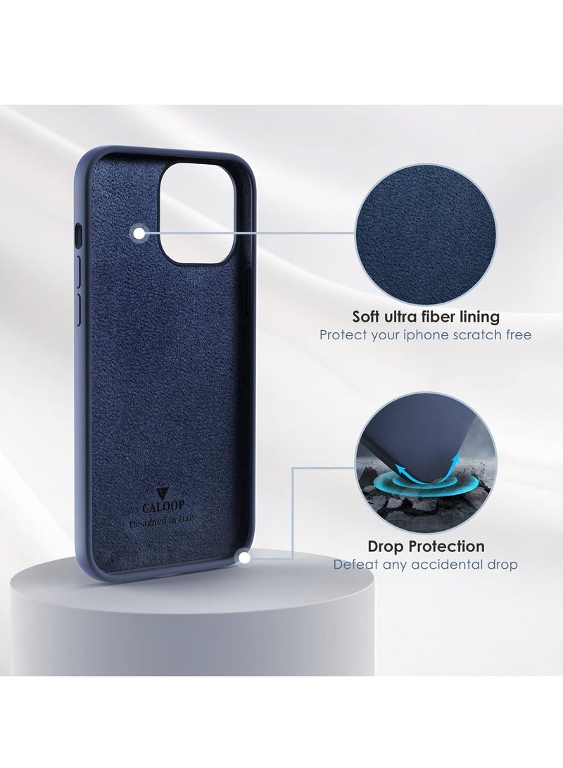 MIGOFAST Slim Fit for iPhone 13 Pro Max Case Skin Soft Liquid Silicone Sturdy Hard Frame Shockproof Cover with Anti Scratch Microfiber Lining Full Protection for Screen and Lens,6.7 inch - Image 4