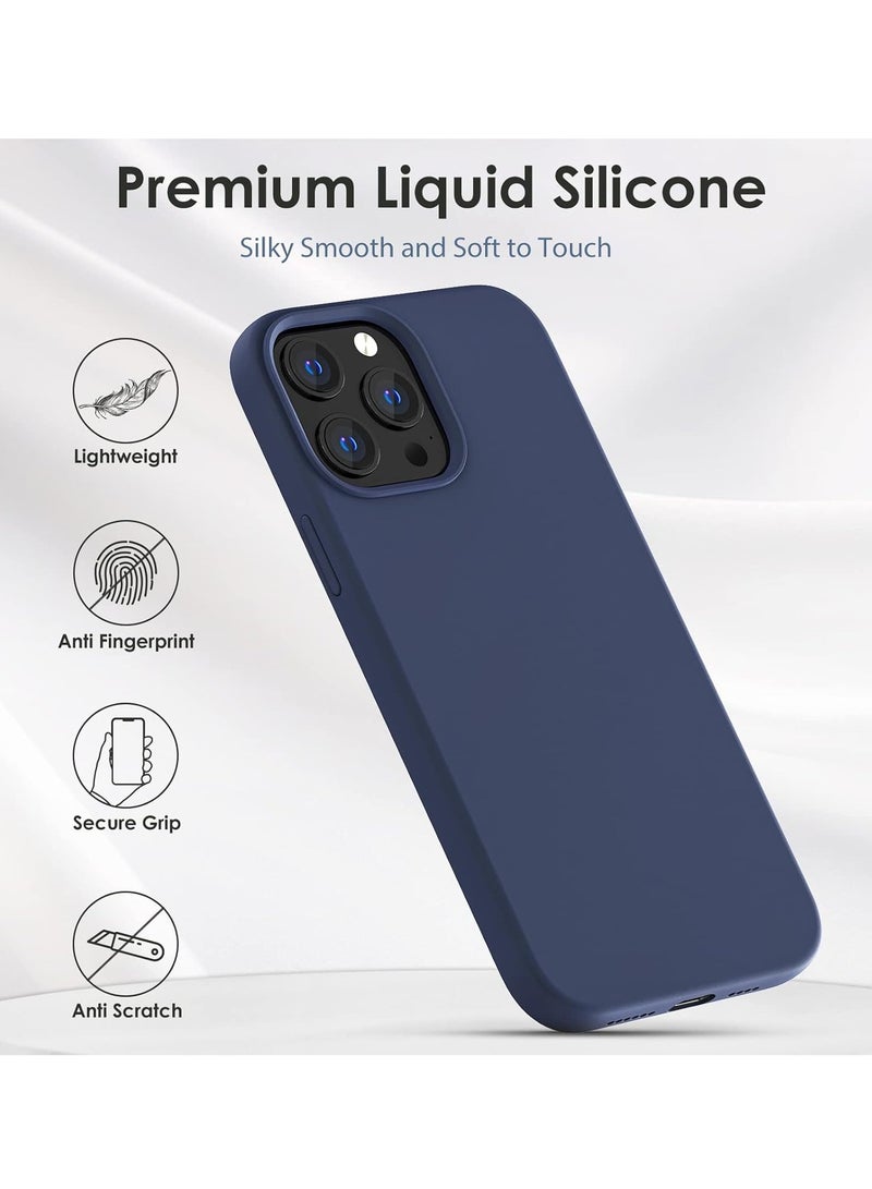 MIGOFAST Slim Fit for iPhone 13 Pro Max Case Skin Soft Liquid Silicone Sturdy Hard Frame Shockproof Cover with Anti Scratch Microfiber Lining Full Protection for Screen and Lens,6.7 inch - Image 3