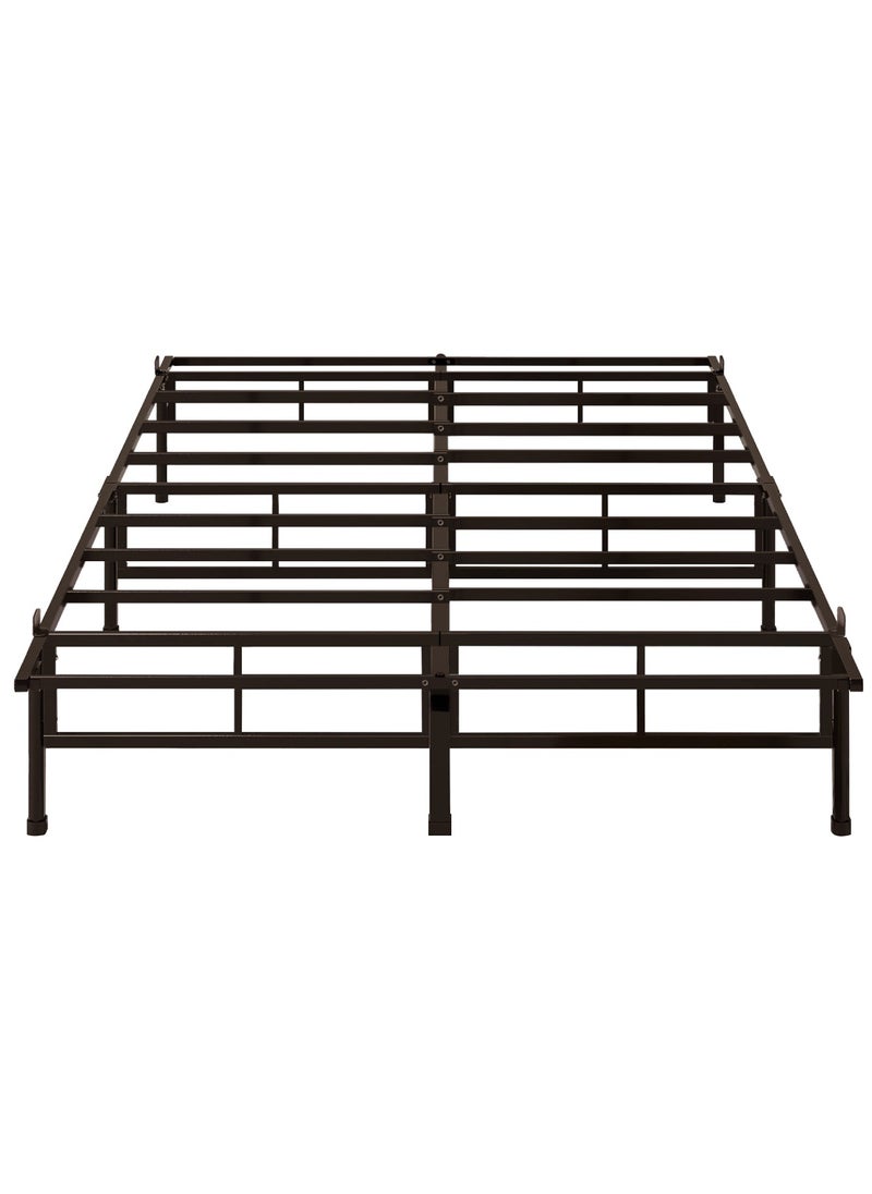 160x200 cm Metal Platform Family Bed Frame with Storage Space, 35 cm Height, Heavy Duty Steel Support, Easy Assembly, No Box Spring Needed