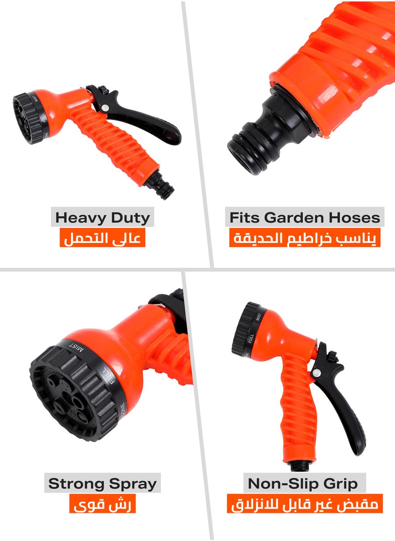 LAWAZIM Garden Hose Nozzle | Eacam Water Spray Gun Copper Nozzle Garden | with Hose Pipe for Garden Hose for Watering Plants Washing Cars | White Joint Plumping Fitting  - Image 3
