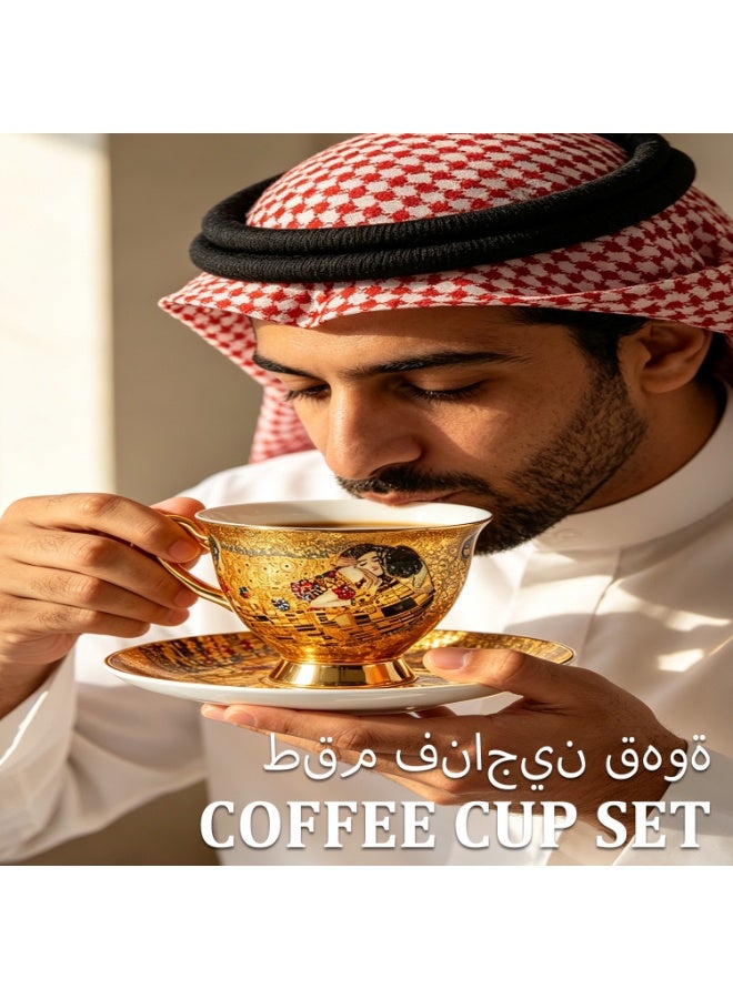 كوب قهوة من السيراميك الشرقي - كوب قهوة من الخزف الحجري المنحوت يدويًا، قابل لإعادة الاستخدام، قاعدة مانعة للانزلاق، يُغسل يدويًا فقط، مناسب للإسبريسو واللاتيه والكابتشينو والشاي - هدية أنيقة مستوحاة من الصحراء وديكور منزلي مميز - Image 2