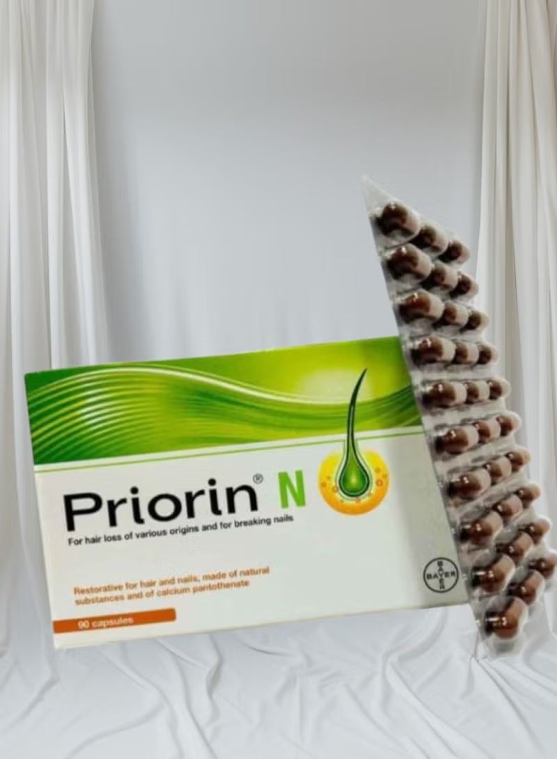 BAYER Priorin N Capsules for Hair Growth 90 Capsules - Image 1