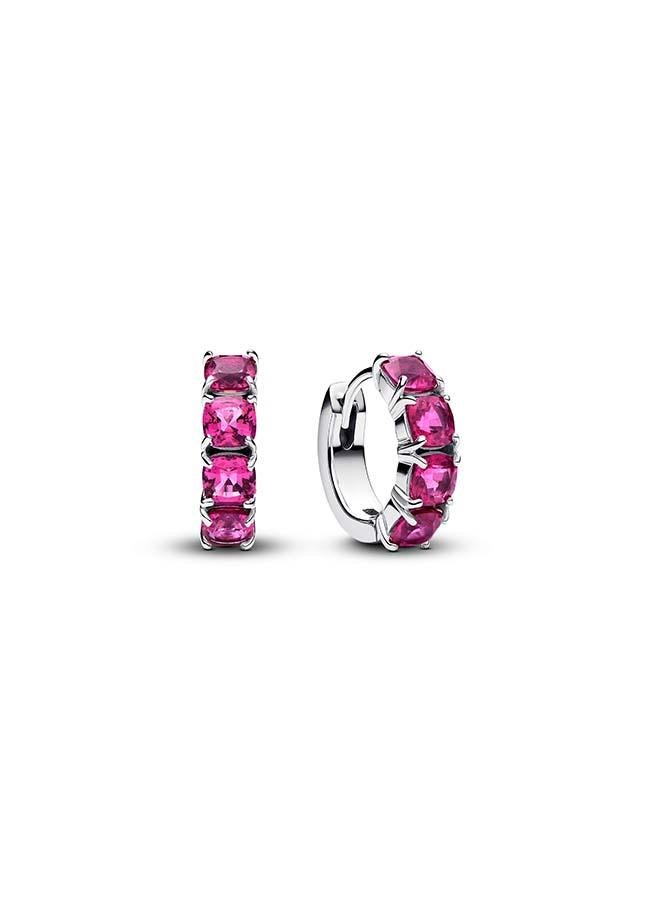 PANDORA Pink Hoop Earrings  - Image 1
