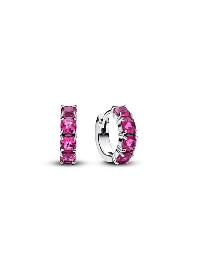 Pink Hoop Earrings