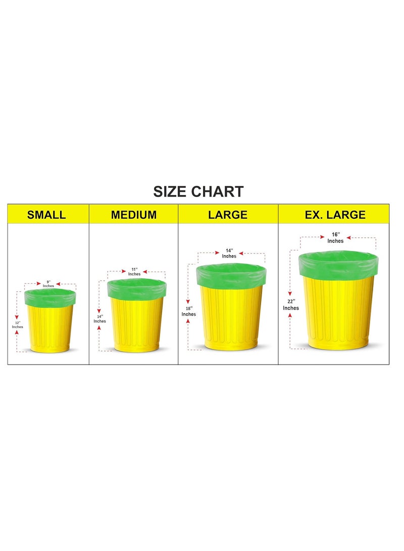 shalimar Shalimar Premium Garbage Bag – 180 Bags (6 Rolls) – 43 x 48 cm – Fits 5 to 8 Gallon Bins – Leak-Proof, Plastic Trash Bags – Green  - Image 3