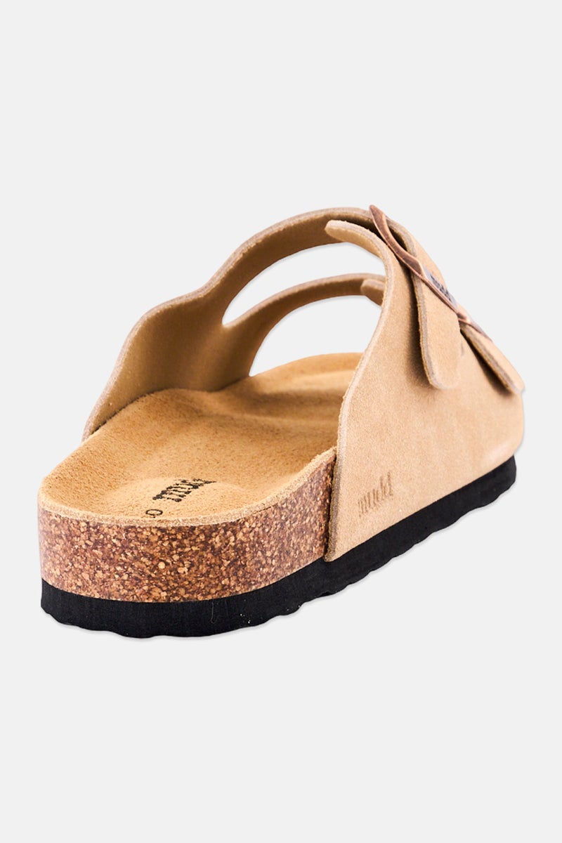 Mudd صنادل نسائية من الفلين سهلة الارتداء، بيج - Image 3