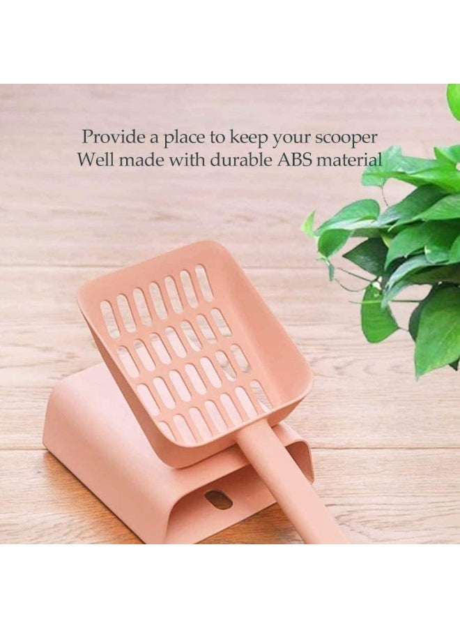 Cat Litter Scooper, Cat Scooper with Caddy Holder, Cat Litter Tray and Box, Cat Scooper for Litter Box with Stand, Modern, Durable and Cute, Used for Any Scoopable Litter - Image 4
