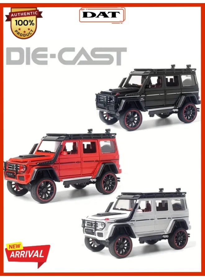 DAT 1:22 Mercedes-Benz G-Class (G-Wagon) Die-Cast SUV Toy – Pull-Back, Lights & Sound, Opening Doors & Hood | Metal Model for Kids & Collectors - Image 1
