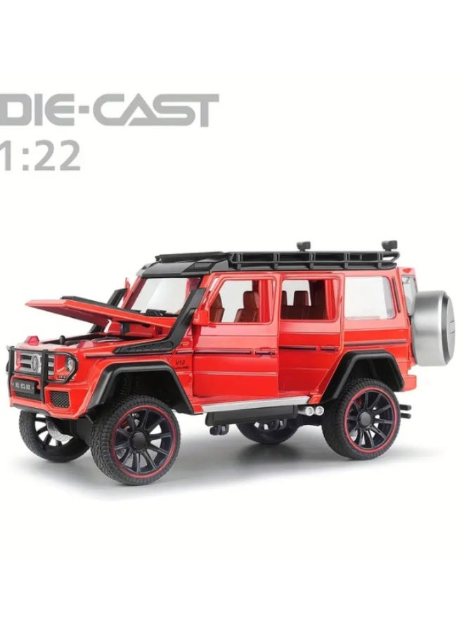 DAT 1:22 Mercedes-Benz G-Class (G-Wagon) Die-Cast SUV Toy – Pull-Back, Lights & Sound, Opening Doors & Hood | Metal Model for Kids & Collectors - Image 2