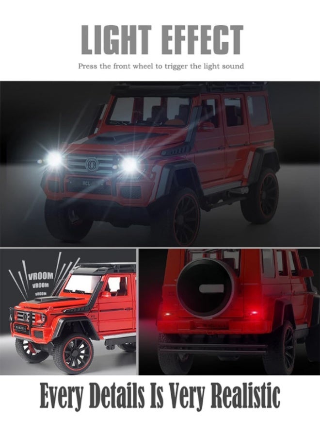 DAT 1:22 Mercedes-Benz G-Class (G-Wagon) Die-Cast SUV Toy – Pull-Back, Lights & Sound, Opening Doors & Hood | Metal Model for Kids & Collectors - Image 4