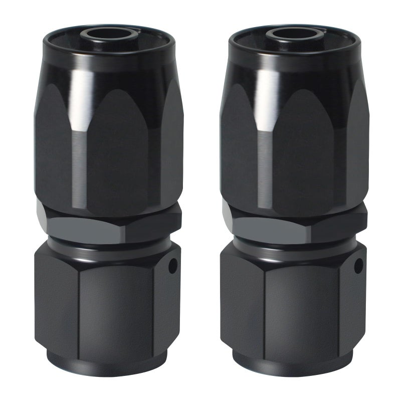 SDZONGES 6AN Fitting 2PCS 6AN Hose End Fittings 6 AN Straight Fittings for CPE Braided HoseBlack - Image 3