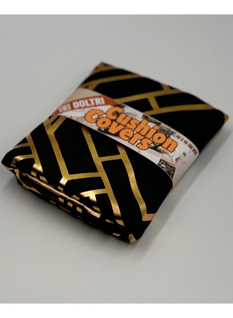 دولتري أغطية الوسائد 18x18 بوصة للديكور المنزلي غطاء وسادة أريكة بختم ساخن (نمط المتاهة الساحر) - Image 3