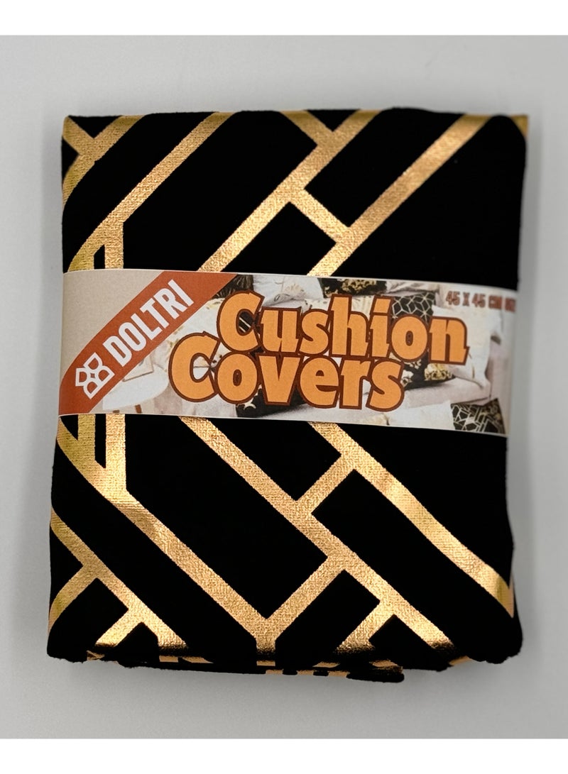 دولتري أغطية الوسائد 18x18 بوصة للديكور المنزلي غطاء وسادة أريكة بختم ساخن (نمط المتاهة الساحر) - Image 2