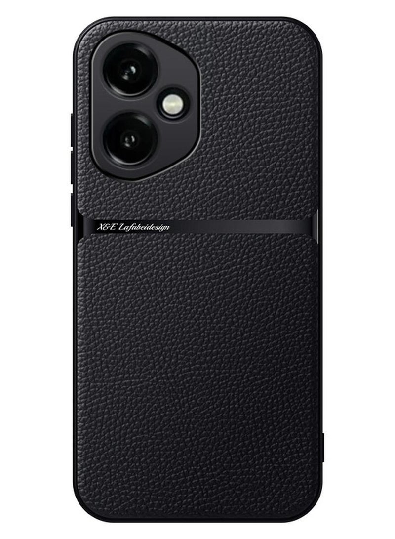 Phone Case Cover Leather TPU Back Case Cover shock resistant Compatible with Honor 400  ( Black ) - Image 1