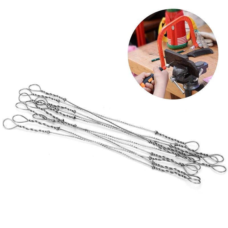 سلك شفرة منشار فولاذ عالي الكربون 130 مم 10 قطع لقطع المعادن اللينة والخشب والبلاستيك - Image 4