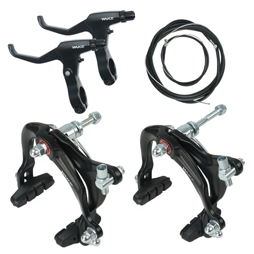 CYSKY Bike Brakes Set, Front and Rear C-Type Brakes Calipers, Include Inner and Outer Cables and Bike Brake Levers Kit for MTB Road Bicycle (Black) - Image 1